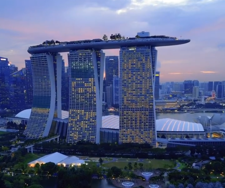 Marina Bay Sands Singapore - One of the most luxurious hotel in the world and featuring the most luxurious fitness equipment.