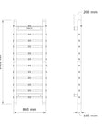 fitness wall bar dimensions