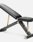 gold steel and wood gym bech pent fitness luxury