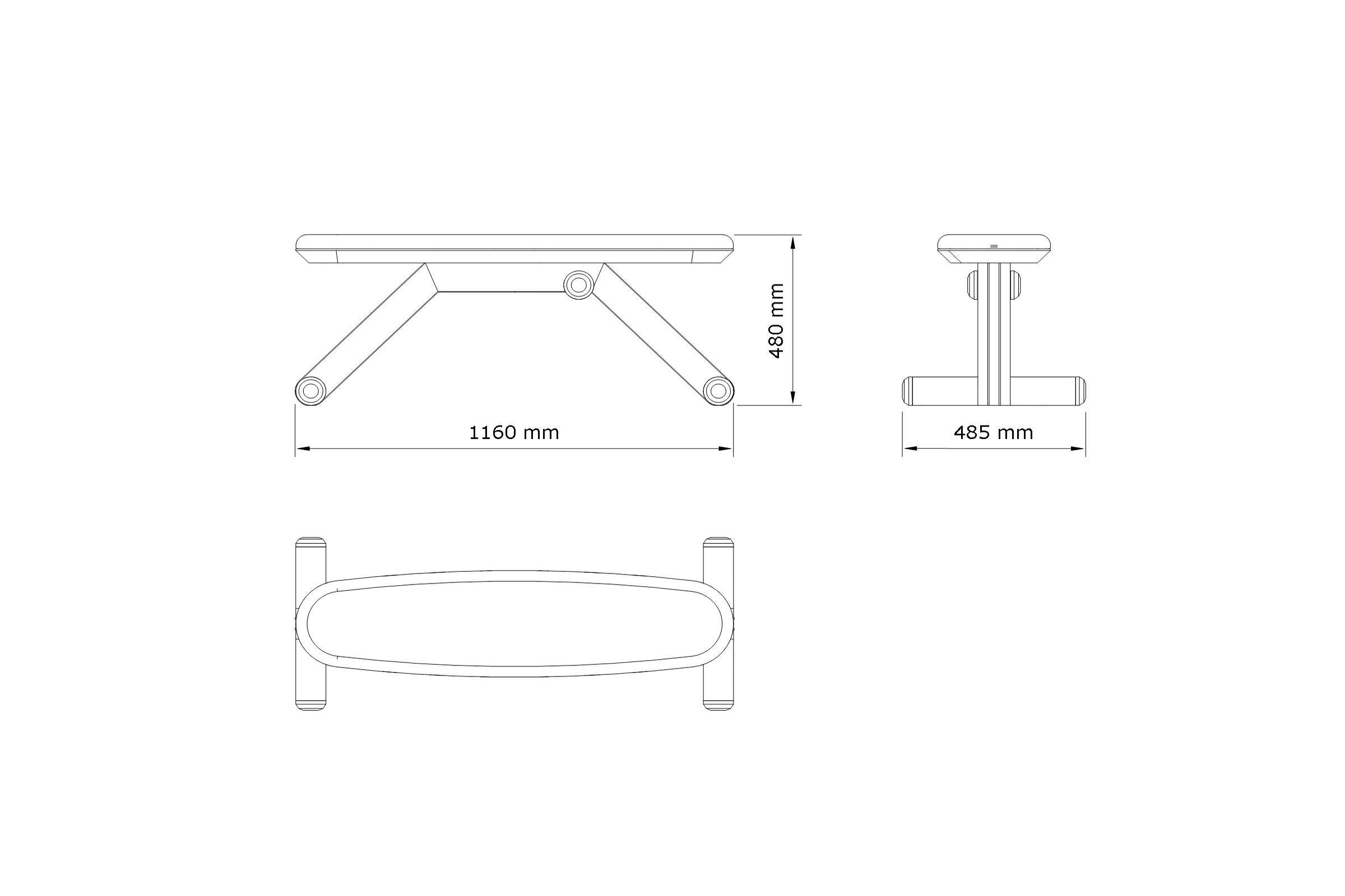 weight bench gym dimensions