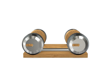 Coppia di manubri COLMIA™ con supporto in legno su misura - Rif: 8OS74J