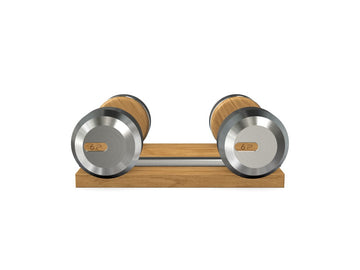 Coppia di manubri COLMIA™ con supporto in legno su misura - Rif: 8OS74J