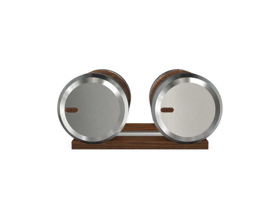 Manubri Personalizzati COLMIA™ IN COPPIA CON UN SUPPORTO IN LEGNO - Rif: D6BSDI