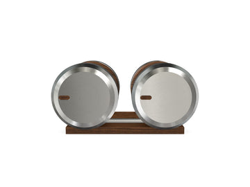 Manubri COLMIA™ COPPIA CON SUPPORTO IN LEGNO Personalizzati - Rif: GVGRO6