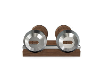 Custom COLMIA™ Dumbbells PAIR WITH A WOODEN STAND - Ref: HCY4G6