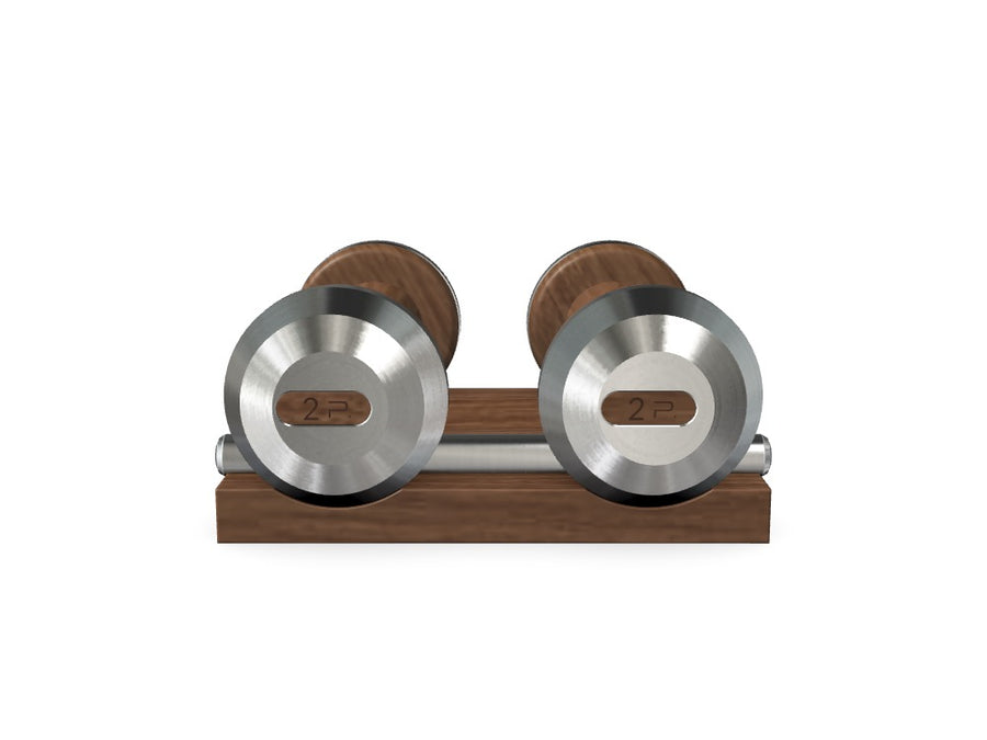 Custom COLMIA™ Dumbbells PAIR WITH A WOODEN STAND - Ref: HCY4G6