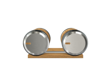 Coppia di Manubri COLMIA™ PERSONALIZZATI CON SUPPORTO IN LEGNO - Rif: I5NBNC