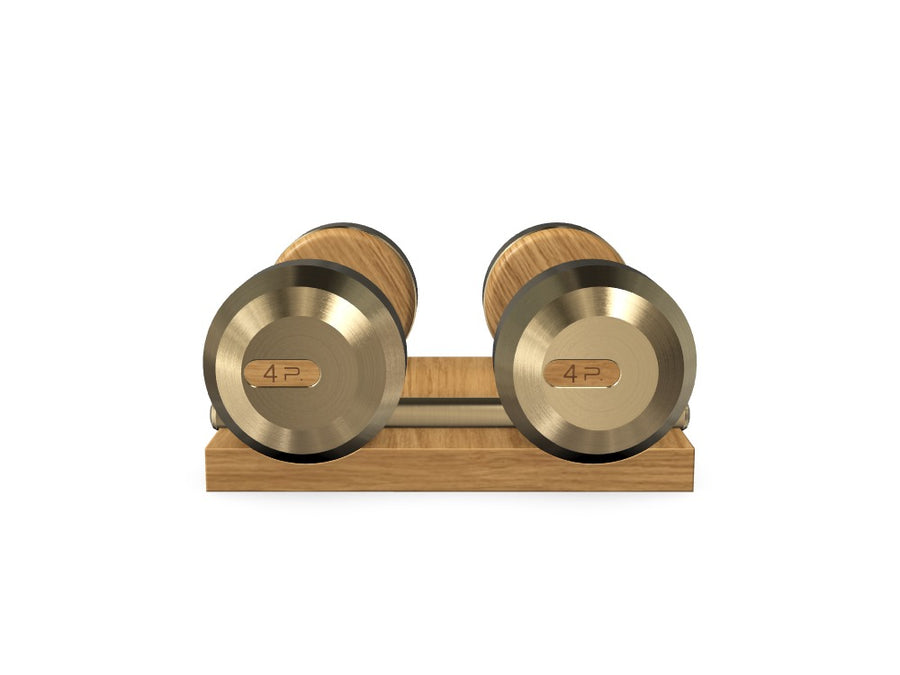Custom COLMIA™ Dumbbells PAIR WITH A WOODEN STAND - Ref: KSOVF5