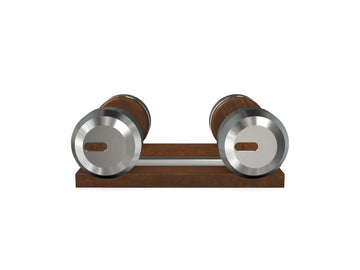 Coppia di Manubri COLMIA™ con Supporto in Legno Personalizzati - Rif: QTSYBU
