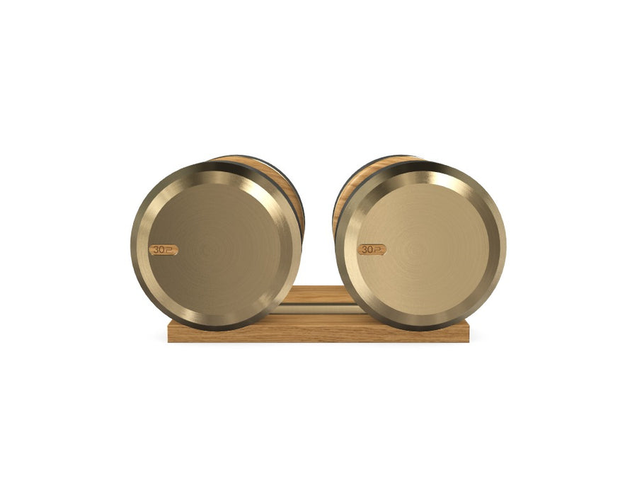 Custom COLMIA™ Dumbbells PAIR WITH A WOODEN STAND - Ref: RB8OQB