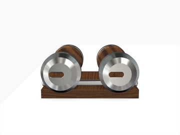 Custom COLMIA™ Dumbbells PAIR WITH A WOODEN STAND - Ref: SO3FHW
