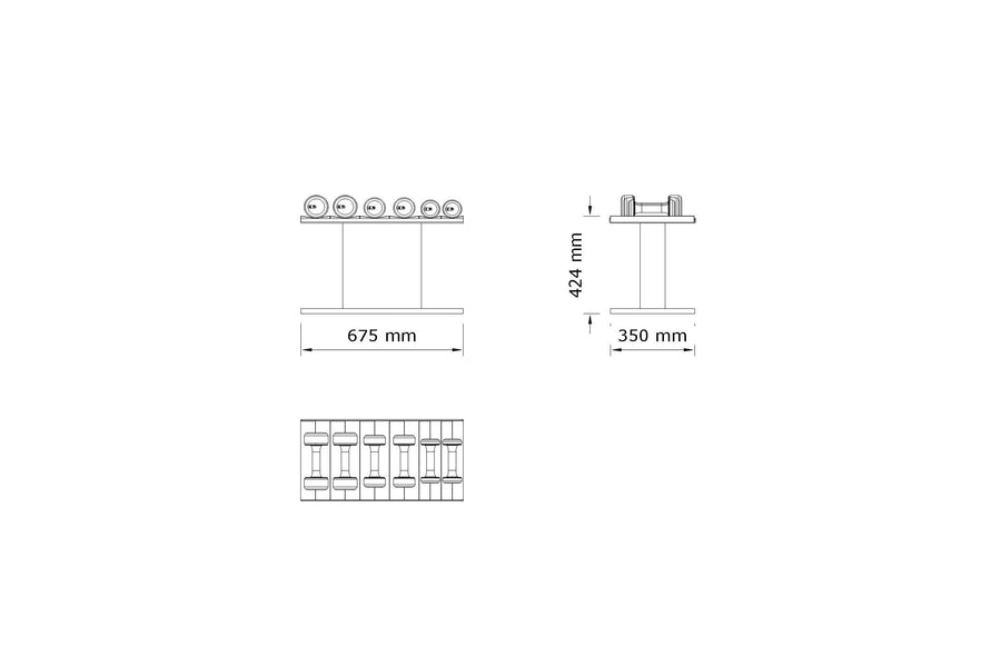 COLMIA™ ULTRA LIGHT - Hanteln mit horizontalem Ständer