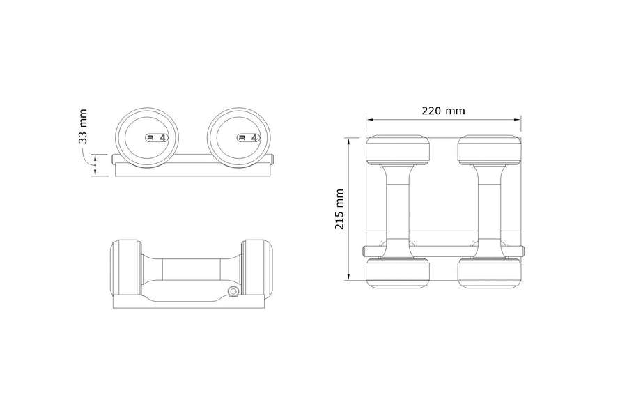 COLMIA™ Dumbbells Pair With Wooden Stand