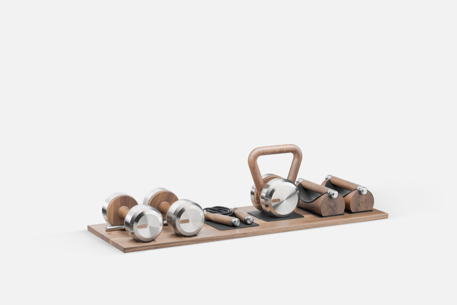 DEHA™ Petit ensemble d’appareils de fitness sur support en bois