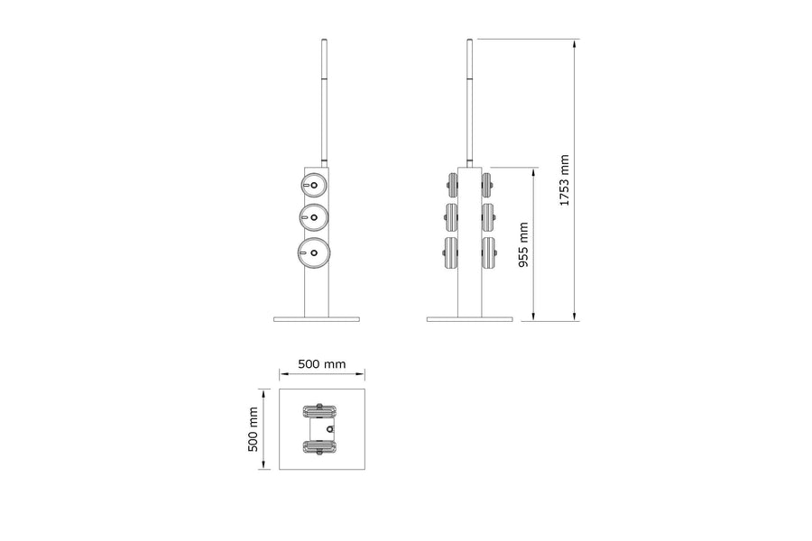 barbells set dimensions