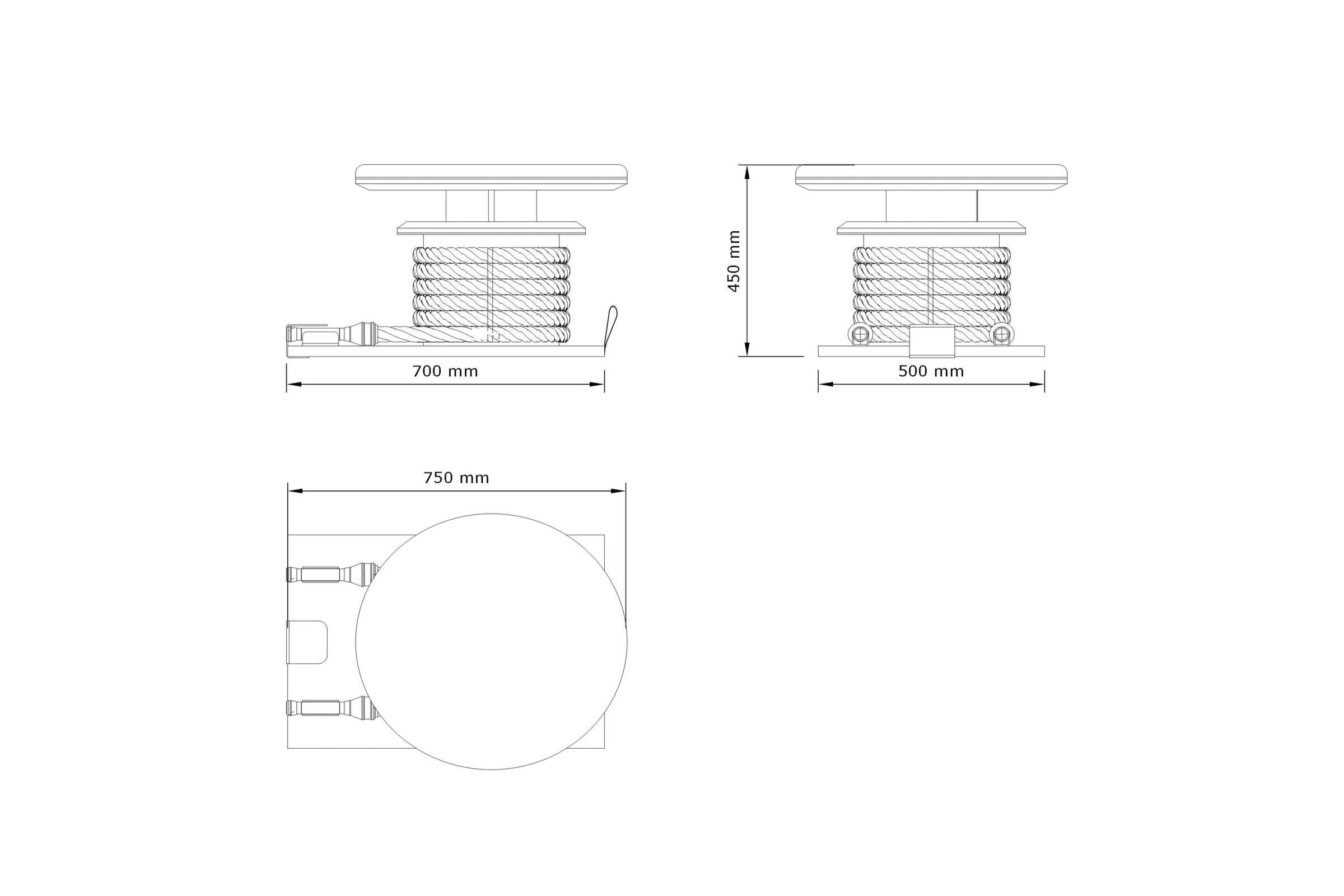 LINA-SET™プレミアムジムバトルロープ（スタンド付き）
