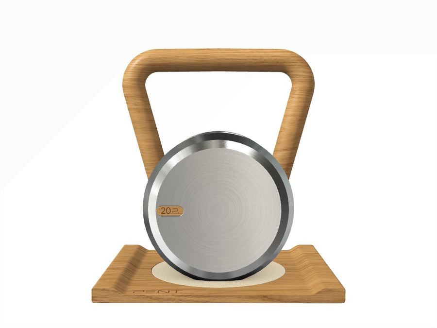 Custom KETTLEBELL WITH A WOODEN STAND - Ref: IKA6DW