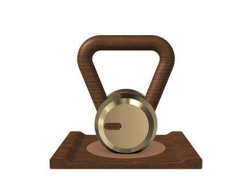 Custom KETTLEBELL WITH A WOODEN STAND - Ref: RQRNBK