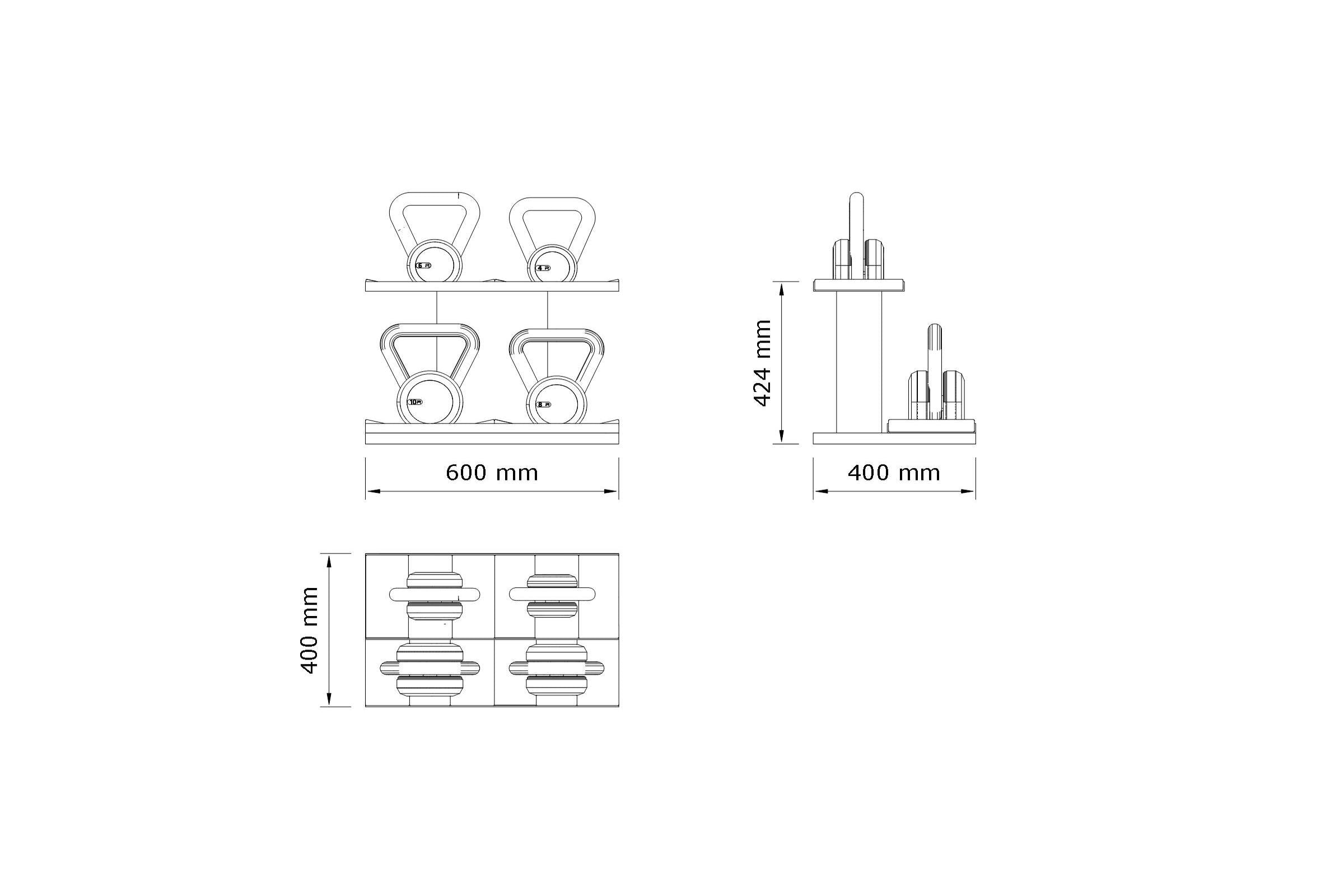 LOVA™ LIGHT  - Kettlebells With Horizontal Rack