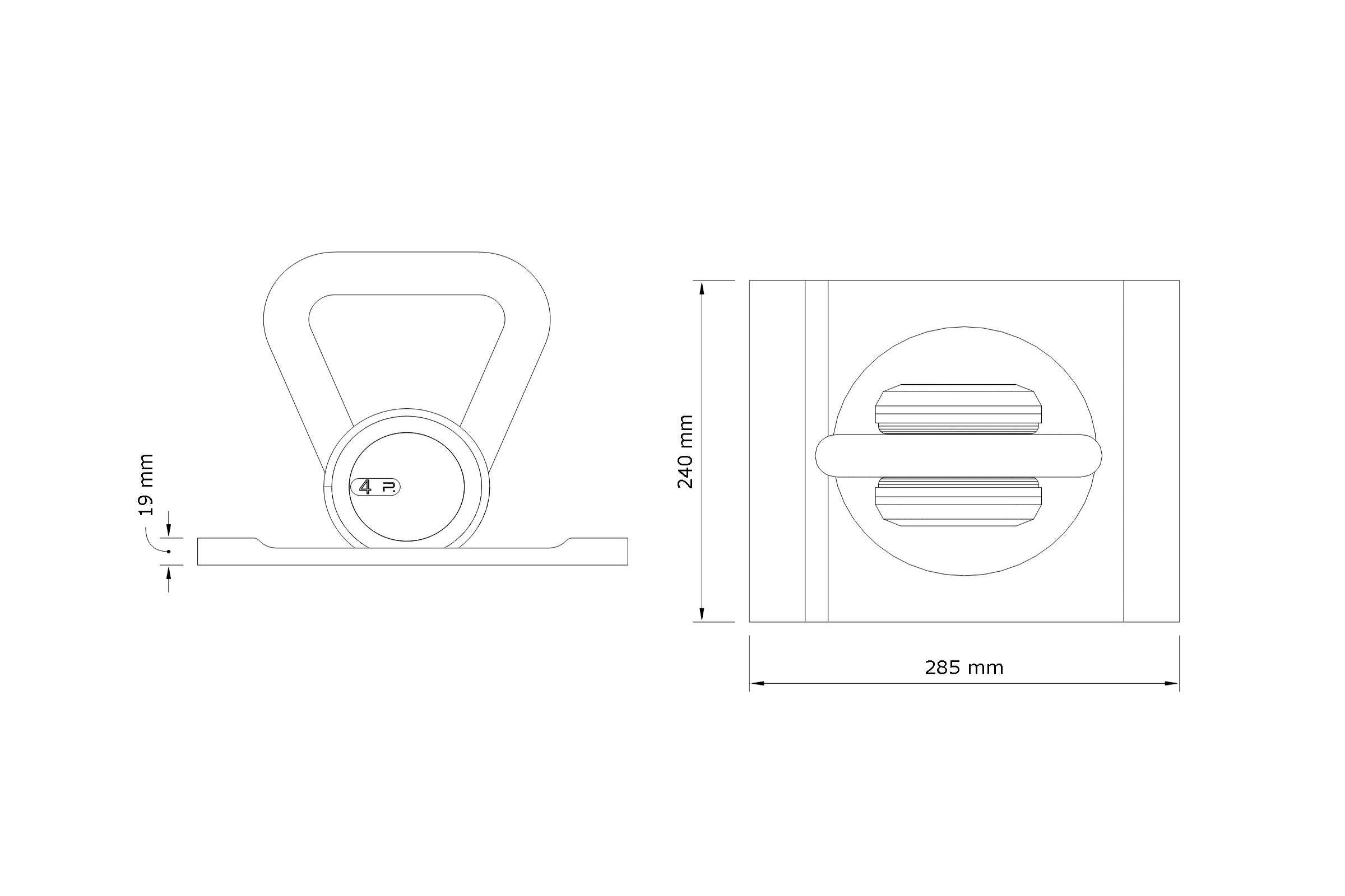 kettlebells diemensions