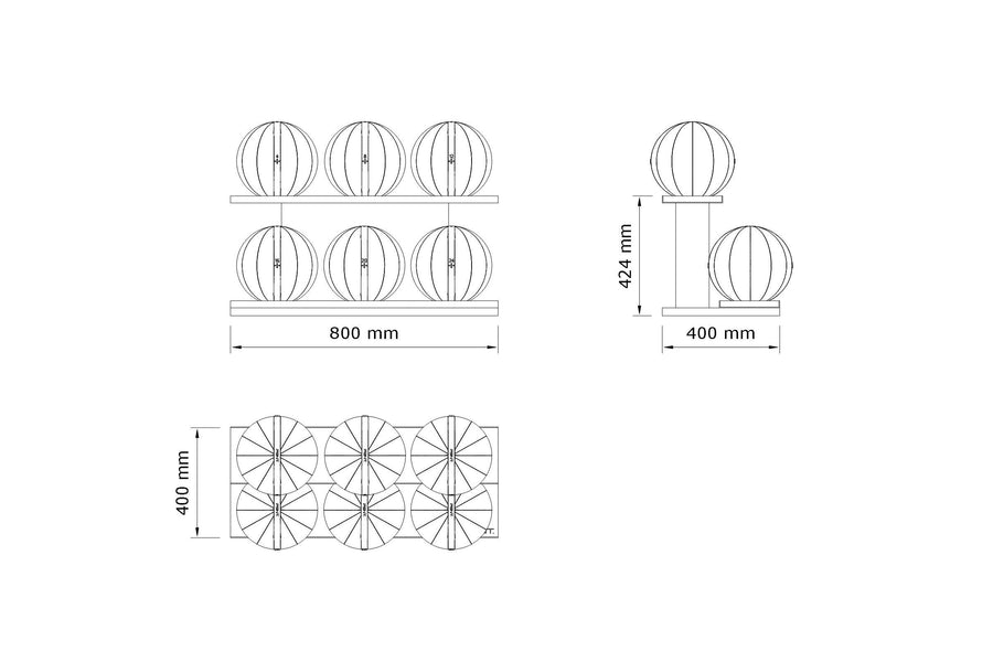 MOXA™ SET - Weighted Gym Balls With Horizontal Rack