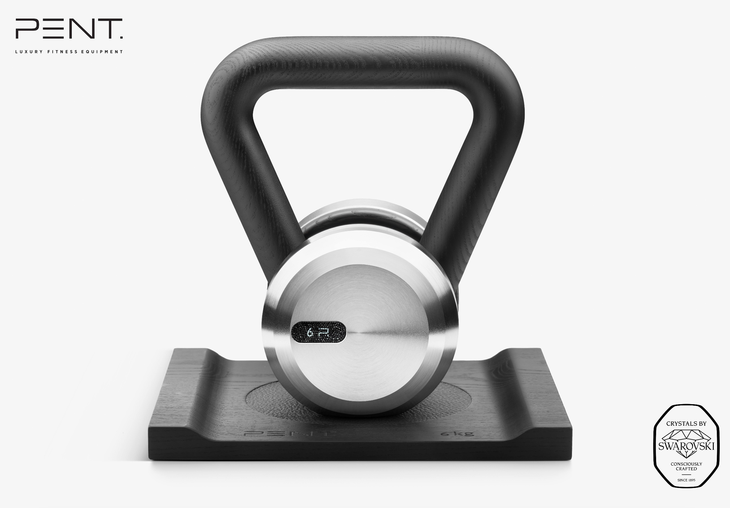 Kettlebell LOVA™ avec support en bois orné de cristaux Swarovski®