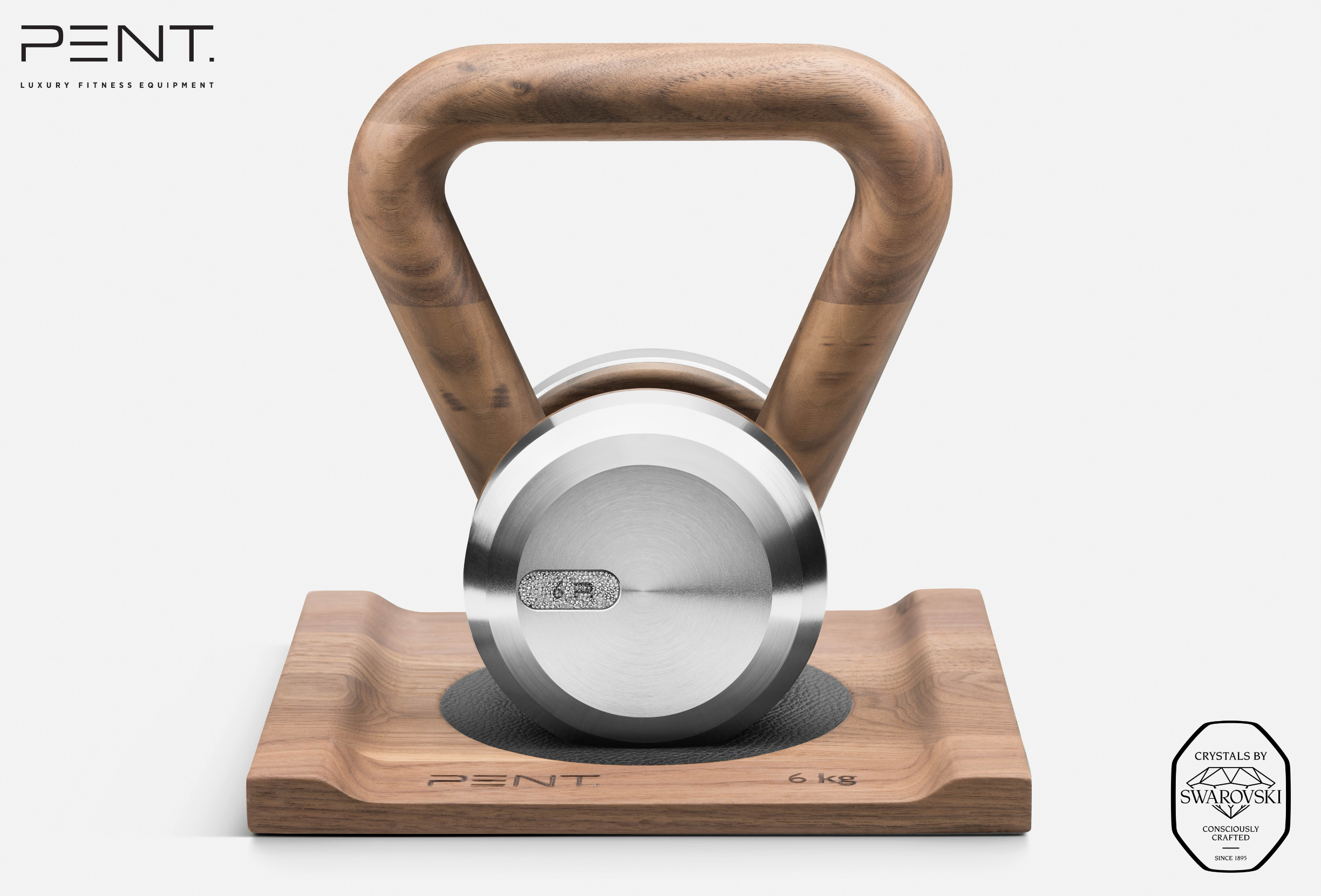 Kettlebell LOVA™ avec support en bois orné de cristaux Swarovski®