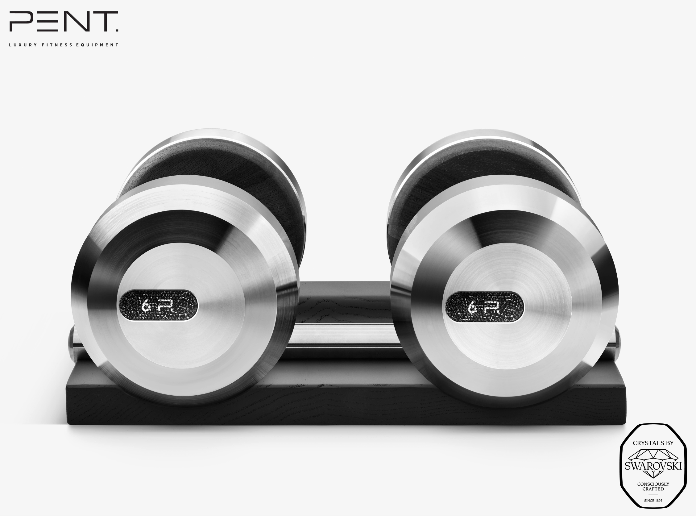 COLMIA™ Dumbbells Pair With Wooden Stand, Luxury Custom Dumbbells