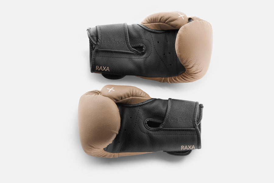 RAXA™ SET Sac de boxe et gants en cuir fabriqués à la main