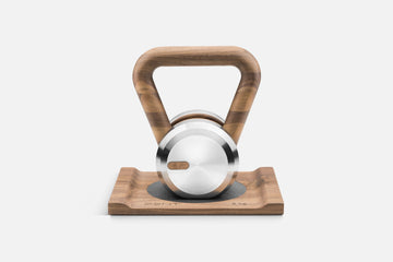 pent kettlebell with wood stand