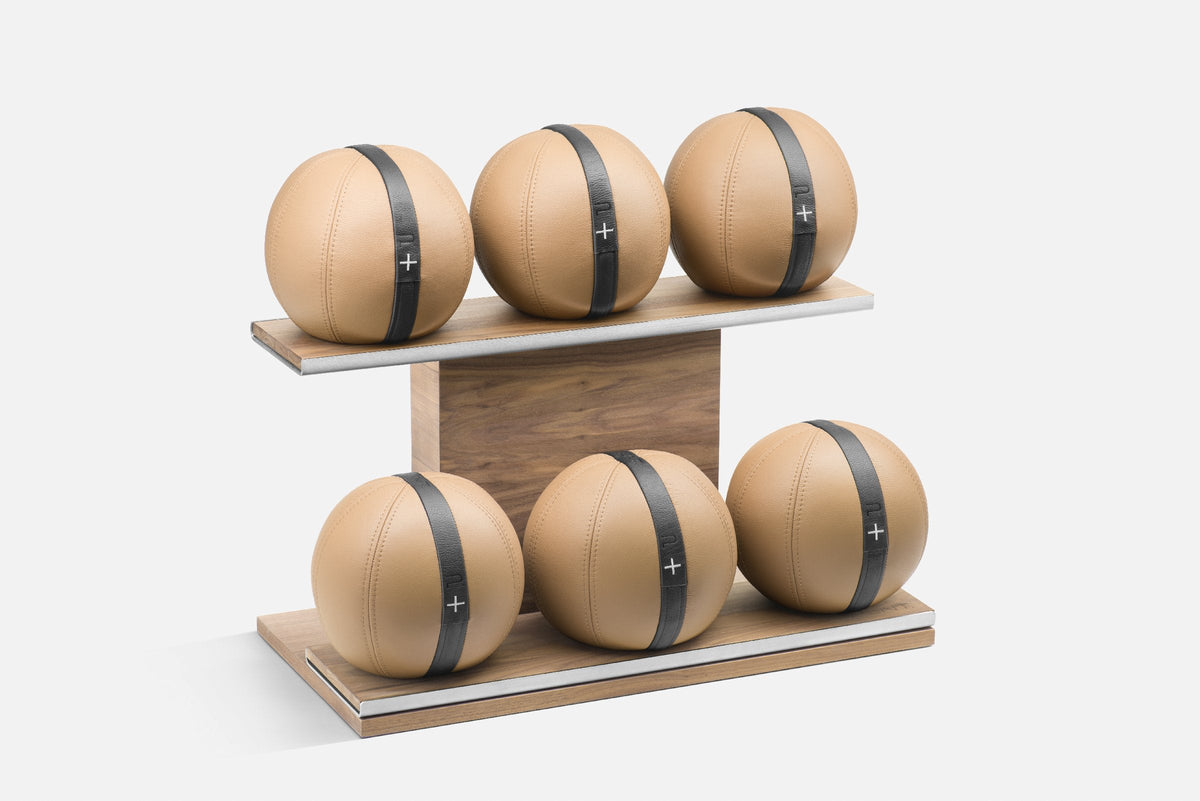 MOXA™ SET - Weighted Gym Balls With Horizontal Rack, Home Gym Workout ...